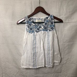 Blue design cute flowy top